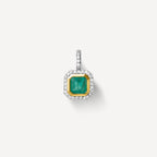 Pingente Selo Esmeralda em Ouro 18k e Diamantes