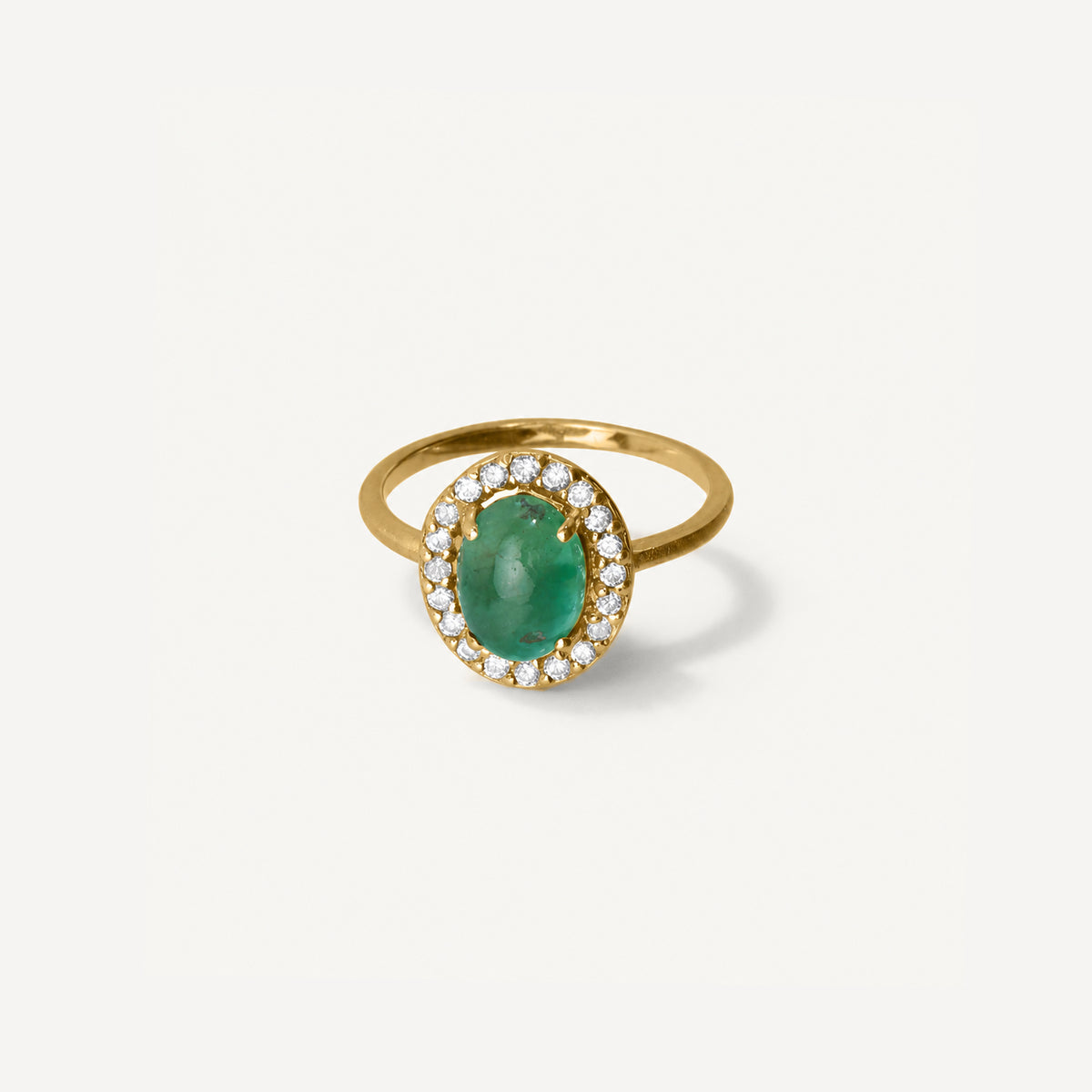 Anel Antique Esmeralda em Ouro 18k e Diamantes