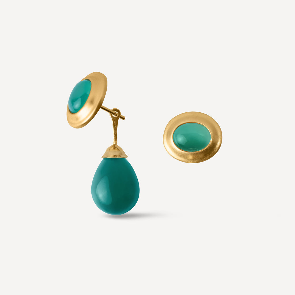 Brinco Acervo em Ouro 18k e Prasiolita
