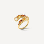 Anel Alba Citrinos em Ouro 18k e diamantes