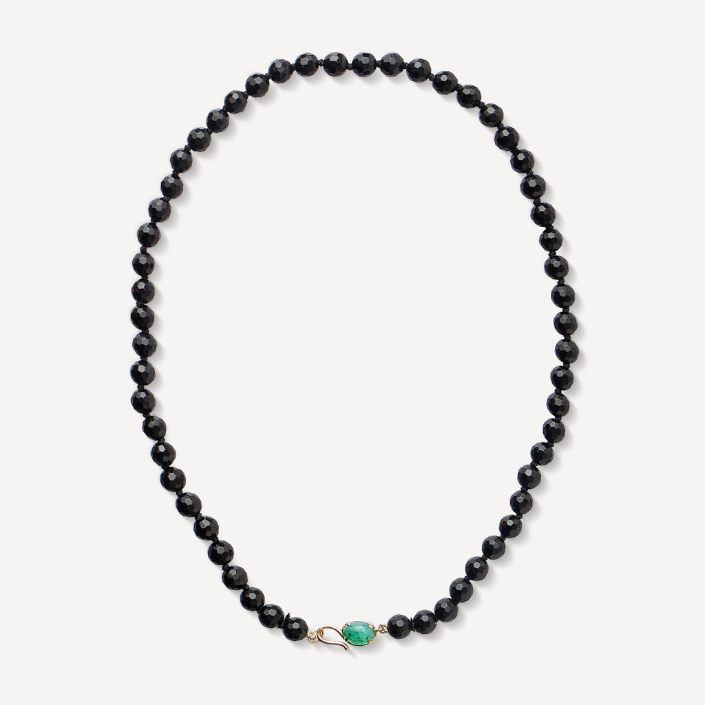 Colar Antique Esmeralda em Ouro 18k e Ônix