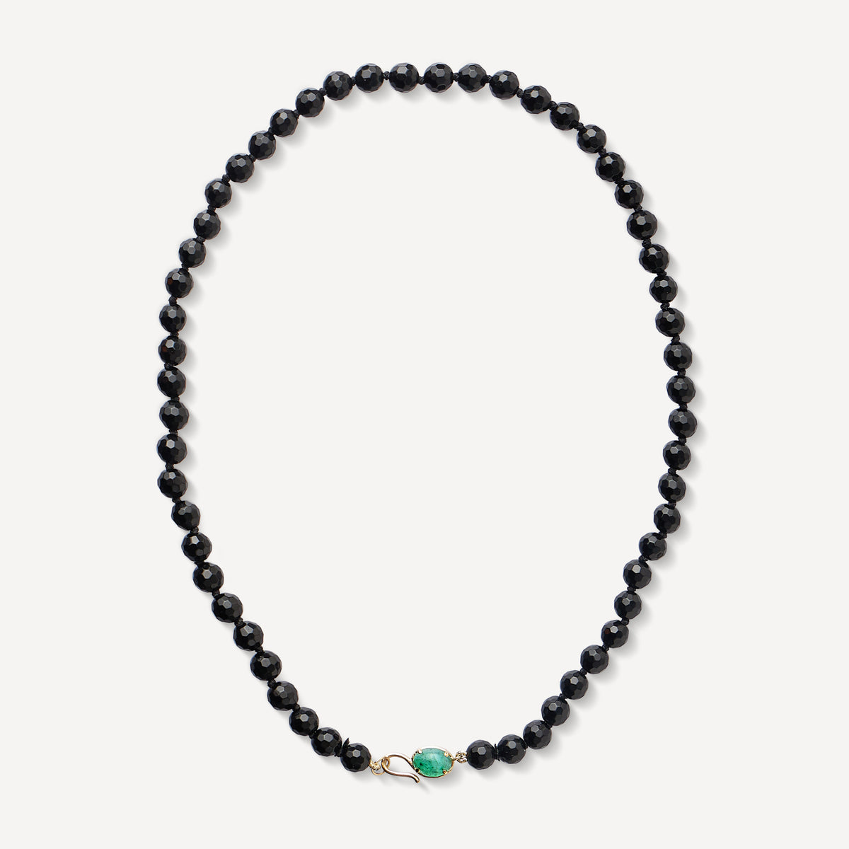 Colar Antique Esmeralda em Ouro 18k e Ônix