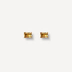 Brinco Vestígio Citrino em Ouro 18k