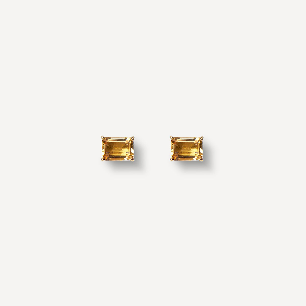 Brinco Vestígio Citrino em Ouro 18k