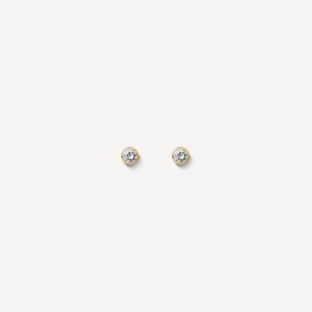 Brinco Halo Diamante em Ouro 18k
