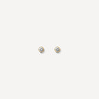 Brinco Halo Diamante em Ouro 18k